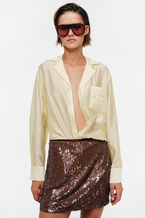 ZW Collection Embroidered Pocket Shirt