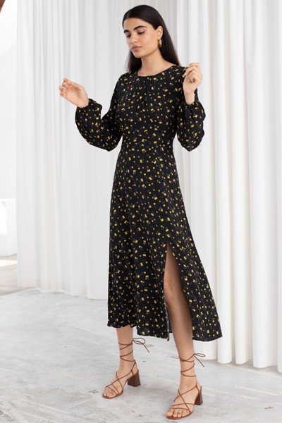 Floral Long Sleeve Midi Dress from & Other Stories