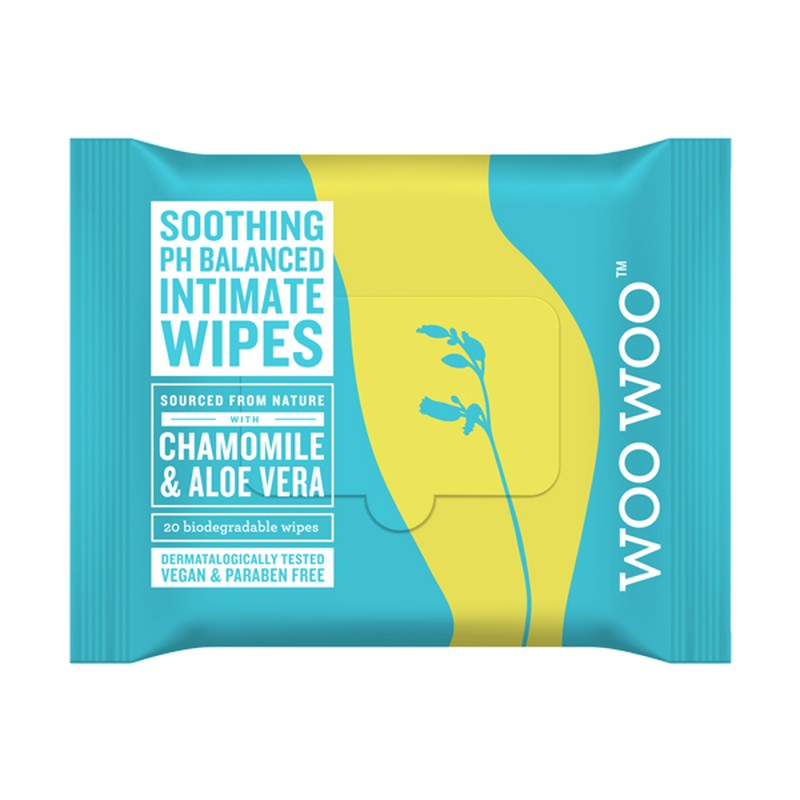 Chamomile & Aloe Vera Intimate Wipes, £3.75 | Woo Woo
