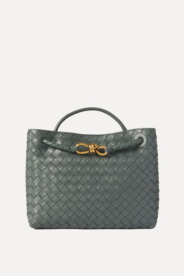 Andiamo Medium Intrecciato Leather Tote from Bottega Veneta