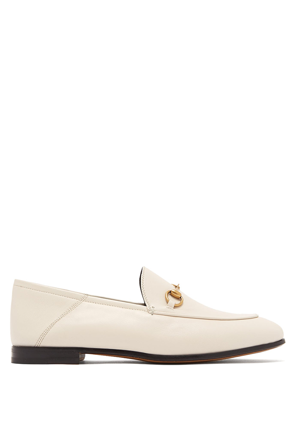 Brixton Collapsible-Heel Leather Loafers from Gucci