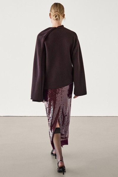 Midi Skirt With Sequins from Massimo Dutti