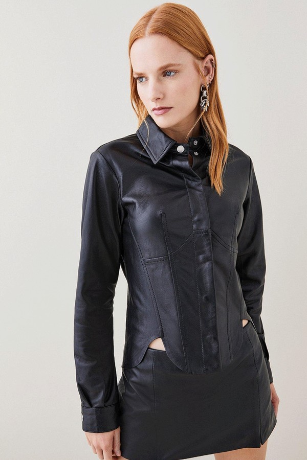 Leather Corset Shirt