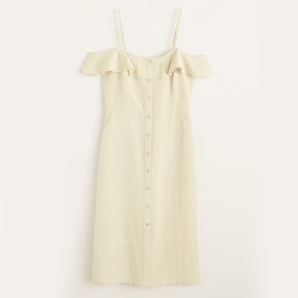 Ruffled Linen Dress