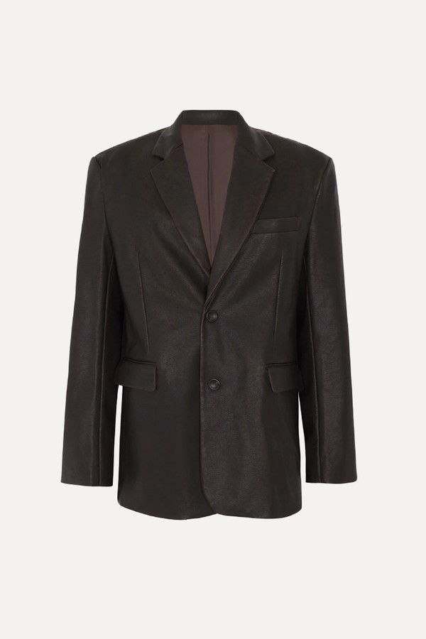 Kelso Faux Leather Blazer from The Frankie Shop