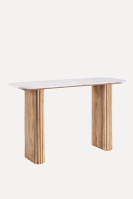 Baker Reed Marble Topped Console Table  from Against The Grain 