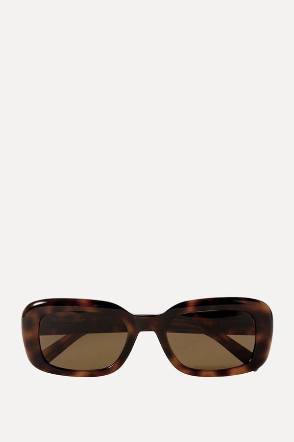 Square-Frame Tortoiseshell Acetate Sunglasses from SAINT LAURENT EYEWEAR