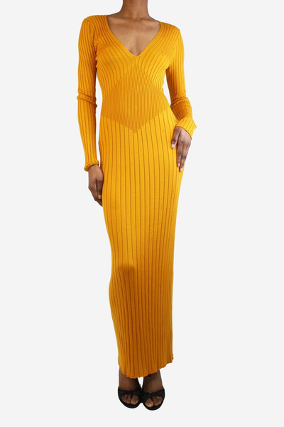 Nicolai Ribbed-Knit Silk Maxi Dress from Khaite