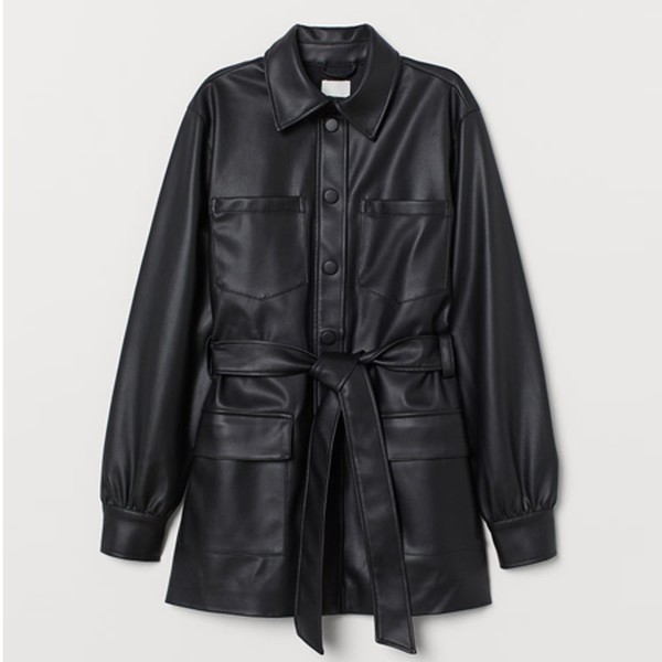 Jacket With A Tie Belt
