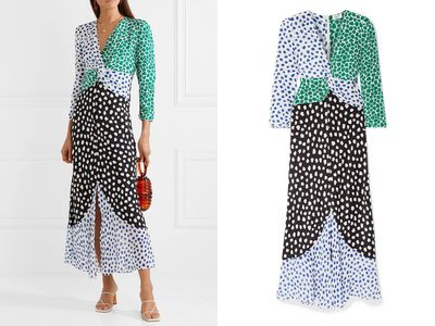 Chelsea Paneled Printed Silk-Crepe Midi Dress from Rixo