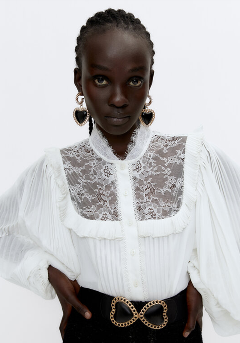 Romantic Shirt With Pleated Sleeves from Uterque