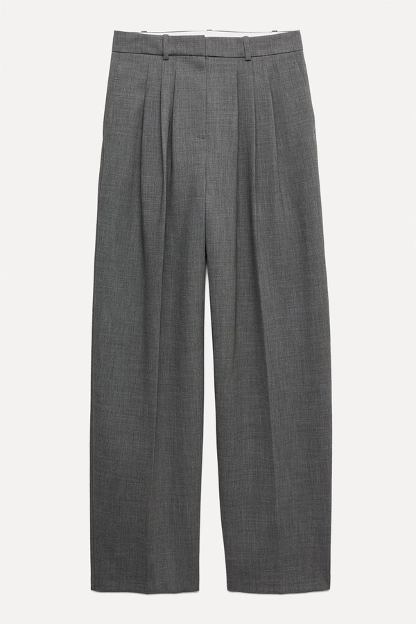 Pleat Front Carrot Leg Trousers from Marks & Spencer