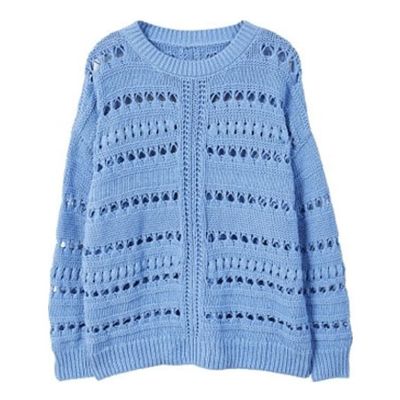 Open Work-Detail Sweater Blue from Mango