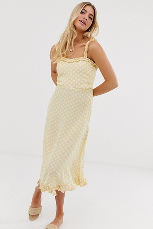 Noemie Spot Midi Dress