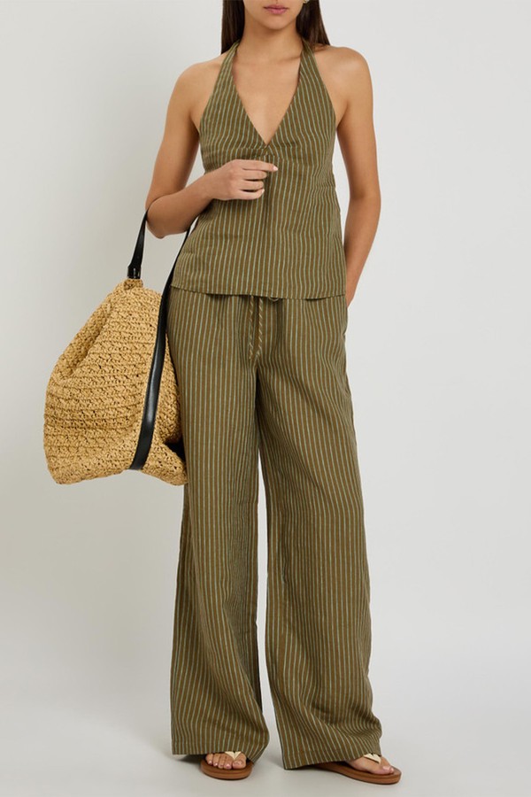 Corso Striped Linen Top from Staud