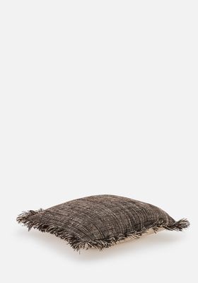 Desi Dark Earth Handwoven Wool Cushion from Stitch By Stitch