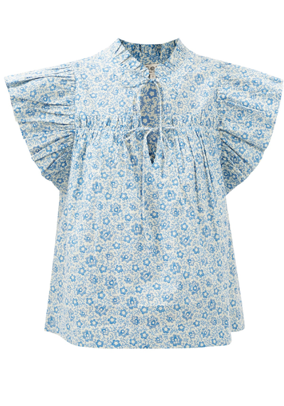 Ida Floral-Print Cotton-Poplin Top from Sea