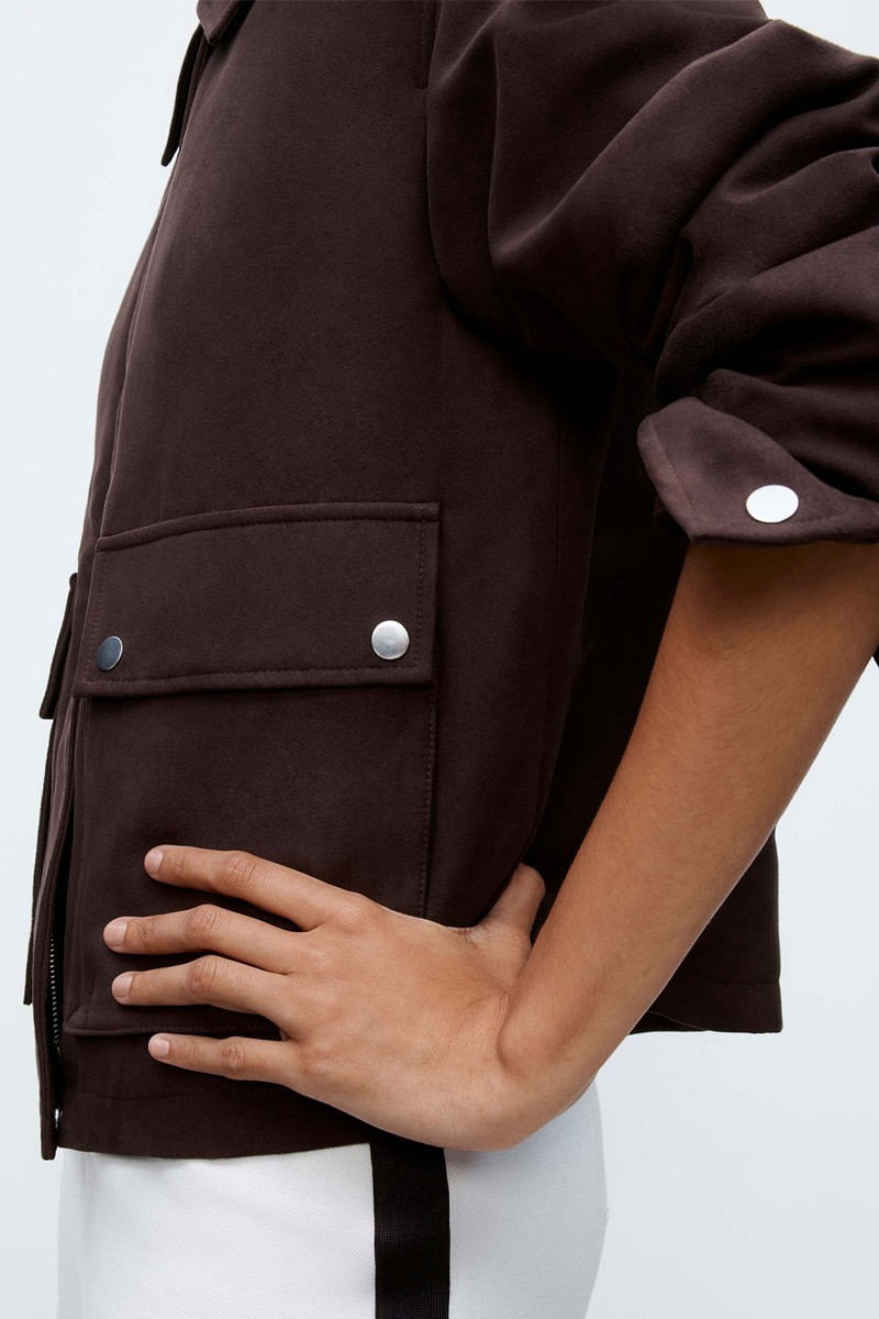 Suedette Trucker Jacket