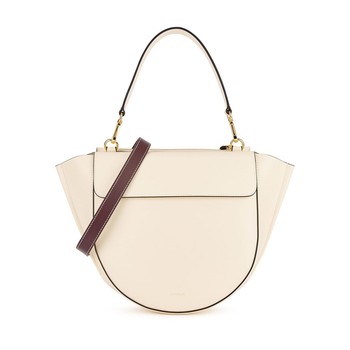 Hortensia Medium Ivory Leather Top Handle Bag from Wandler