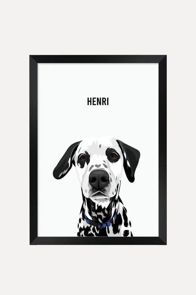 Framed Pet Portrait from Paint My Pooch