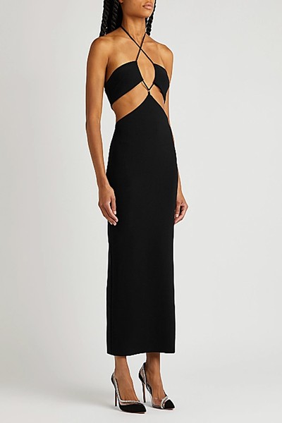 Alba Black Cut-out Stretch-jersey Midi Dress from Bec & Bridge