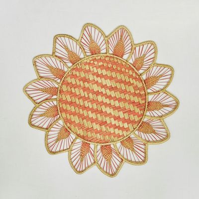 Pink Woven Flower Placemat