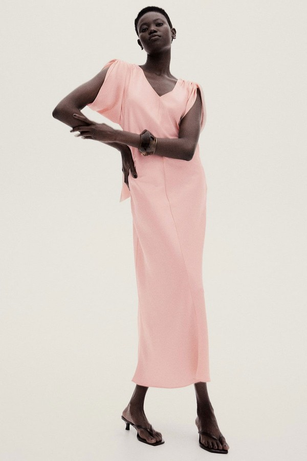Tie-Back Satin Dress from H&M