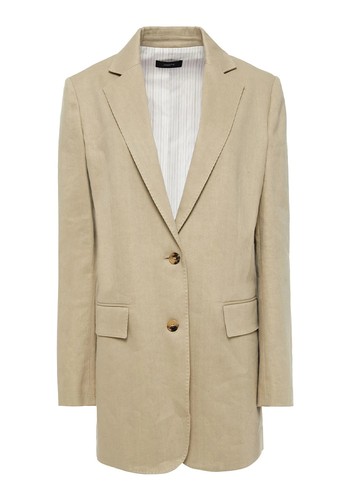 Linen-Blend Twill Blazer