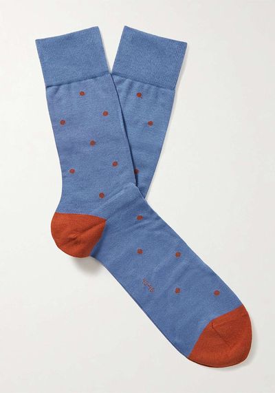 Polka-Dot Fil d’Ecosse Cotton-Bland Socks from Falke