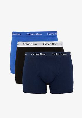 Pack Of Thee Modern Essentials Classic-Fit Stretch-Trunks from Calvin Klein