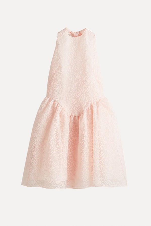 Embroidered Halterneck Dress