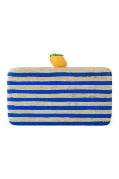 Vera Striped Straw Clutch from Kayu