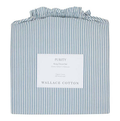 Purity Stripe Organic Cotton Duvet Set from Wallace Cotton