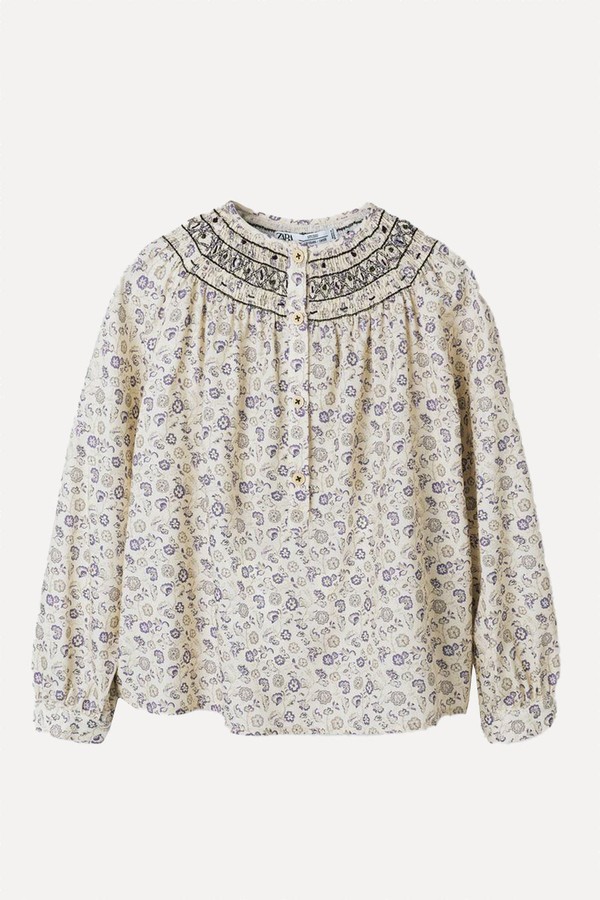 EMBROIDERED FLORAL SHIRT