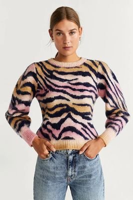 Animal Print Sweater from Mango