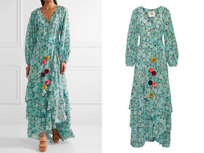 Frederica Tiered Floral Print Silk Crepe De Chine Maxi Dress from Figue