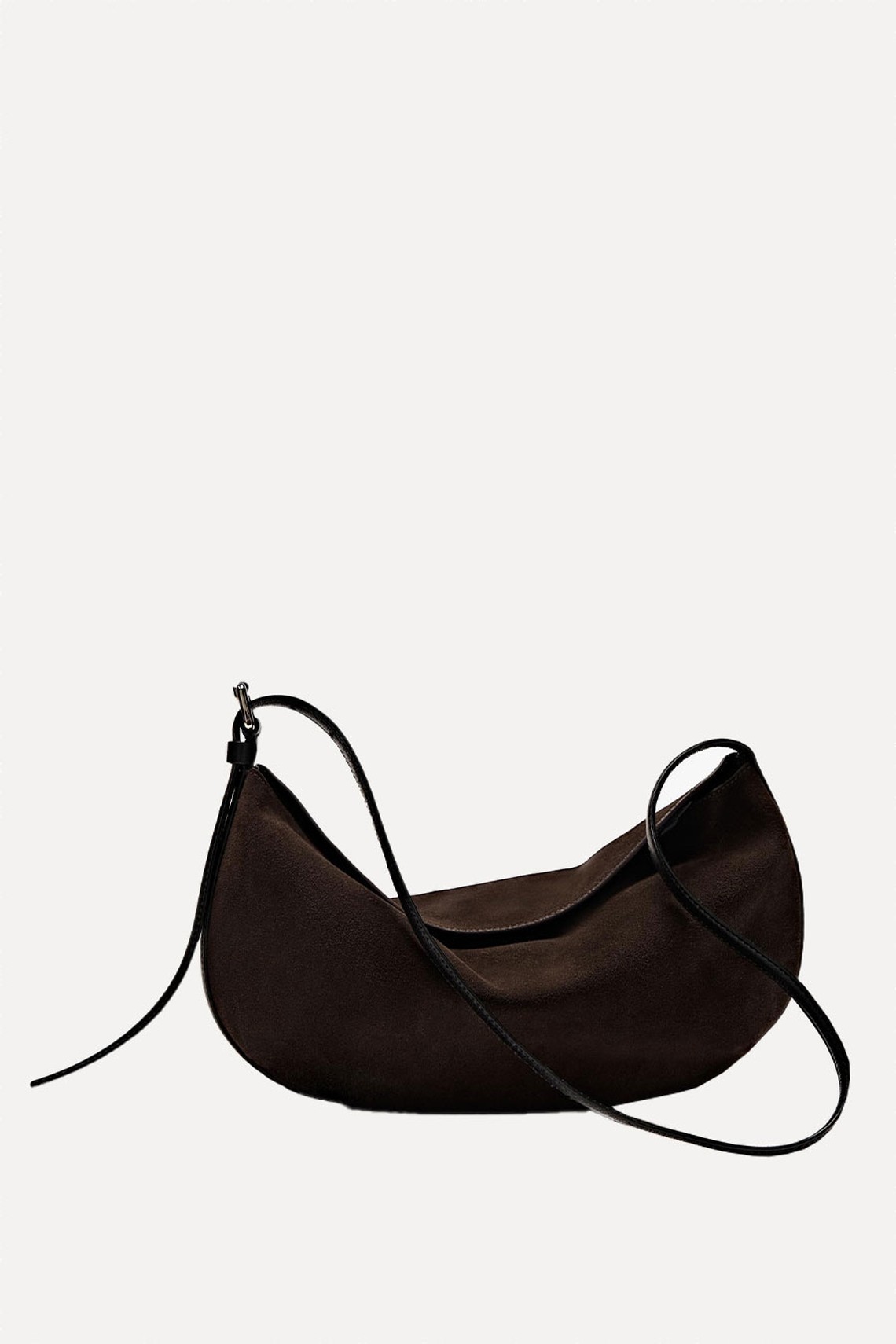 Split Leather Half-Moon Bag from Massimo Dutti