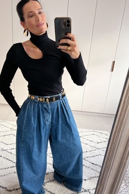 Pleated Mid-Rise Wide-Leg Jeans, £276 (were £690) | Maison Margiela