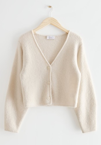 Boxy Wool Knit Cardigan from & Other Stories 