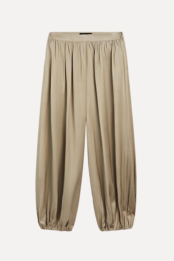 Balloon Fit Satin Pants from Massimo Dutti