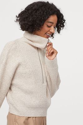 Rib Knit With Collar from H&M