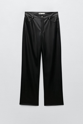 90s Leather Trousers from Zara