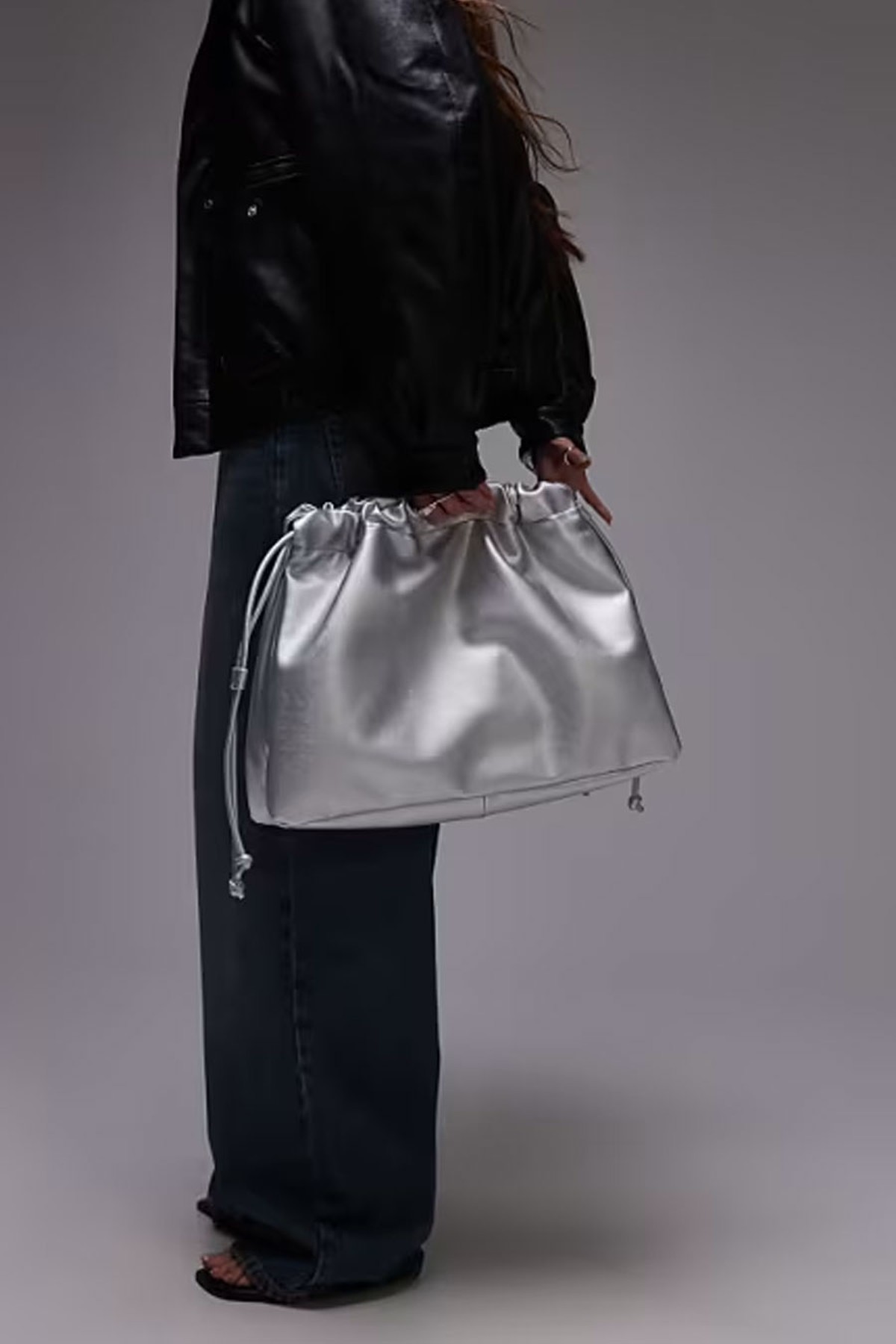 Gabi Oversized Clutch Bag With Ruched Detail from Topshop