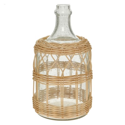 Brown Wicker Bottle