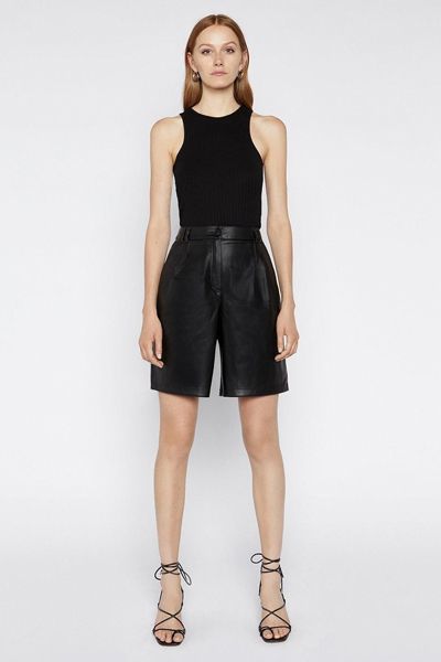 Faux Leather City Shorts from Warehouse