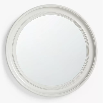 Round Wood Frame Wall Mirror