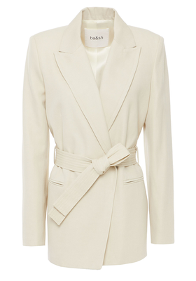 Abby Cotton & Linen-Blend Twill Wrap Jacket from Ba&Sh