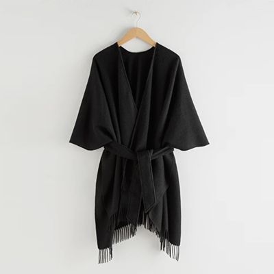 Wool Blend Fringed Poncho from & Other Stories