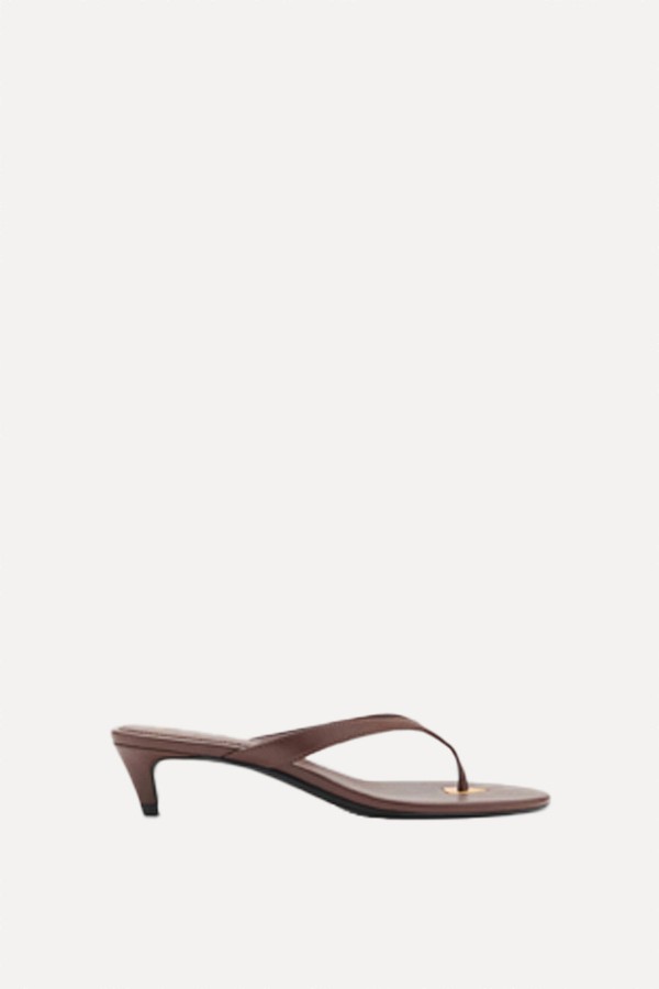 Heeled Sandals With Metallic Detail