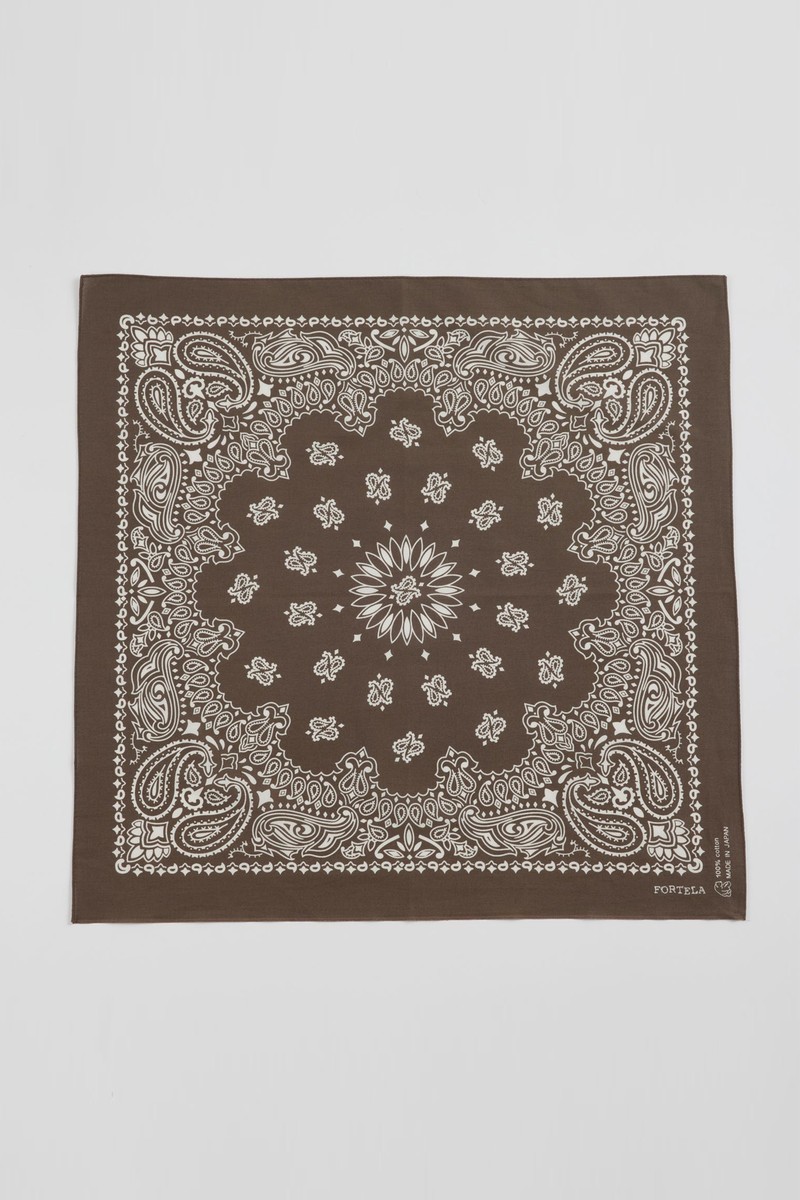 Paisley Brown Bandana from Fortela